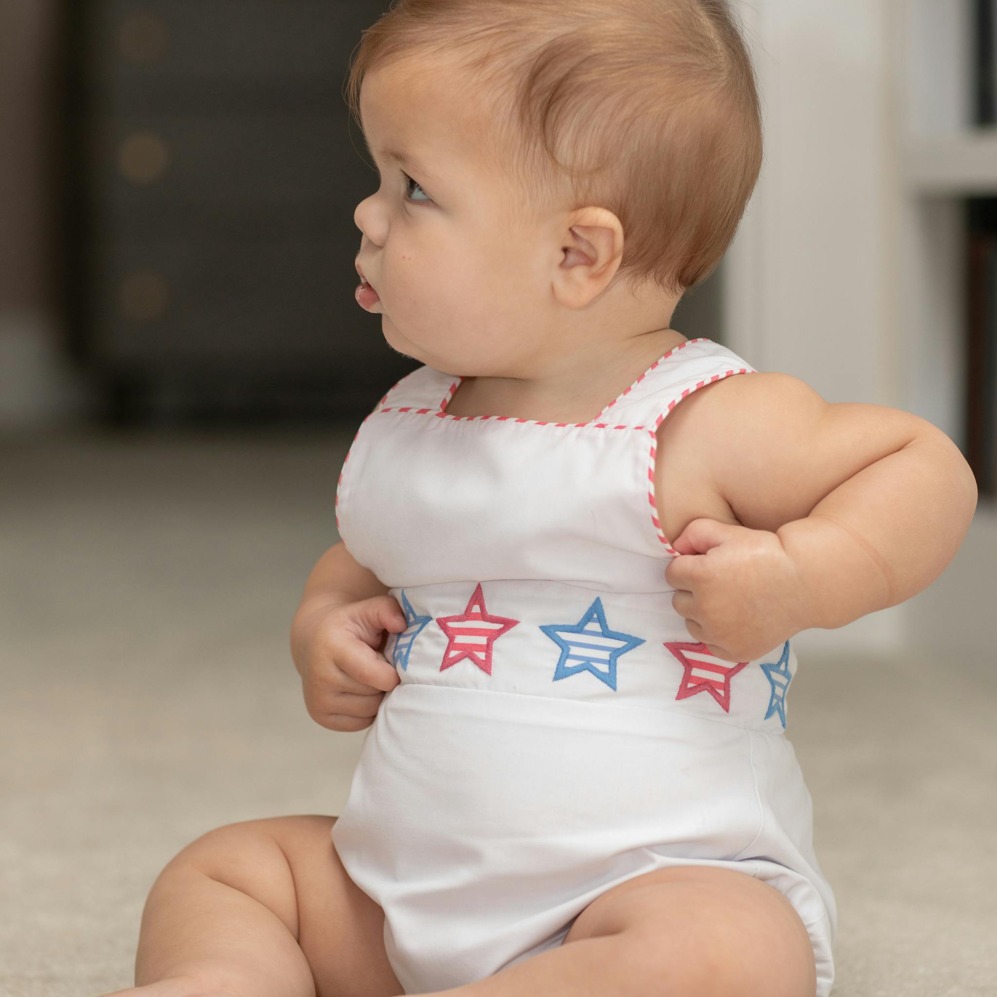 Henry Sunsuit in Striped Stars (Unisex)