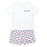 Walker Boys' Short Set - Patriotic Jeeps