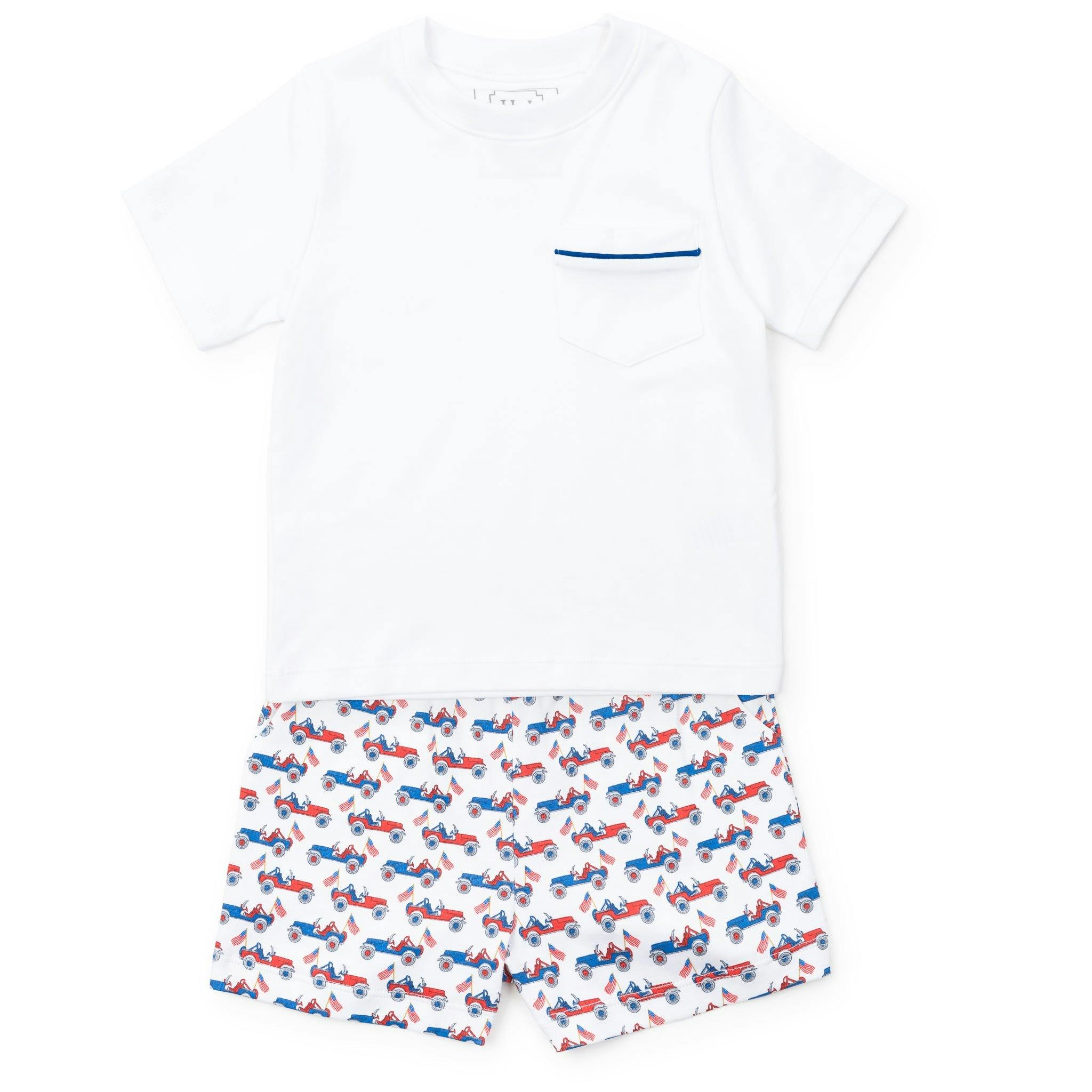 Walker Boys' Short Set - Patriotic Jeeps