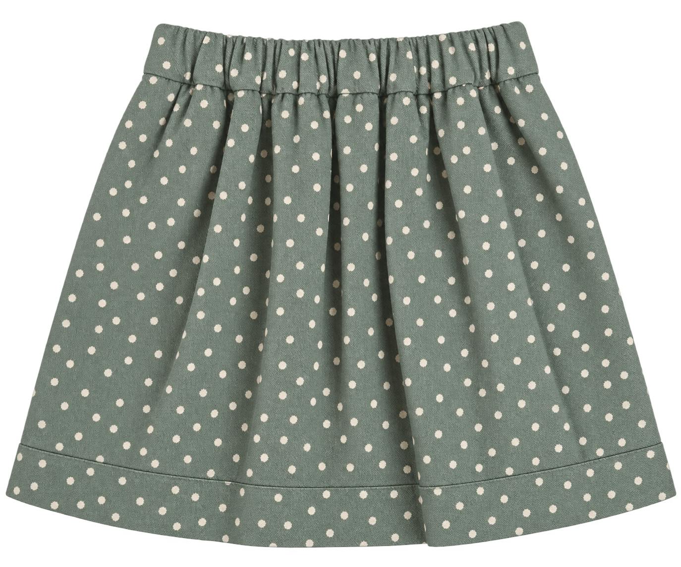 Girl Pleated Skirt Polka Dot Kilt