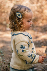 Ines Cardigan in Midnight Bloom