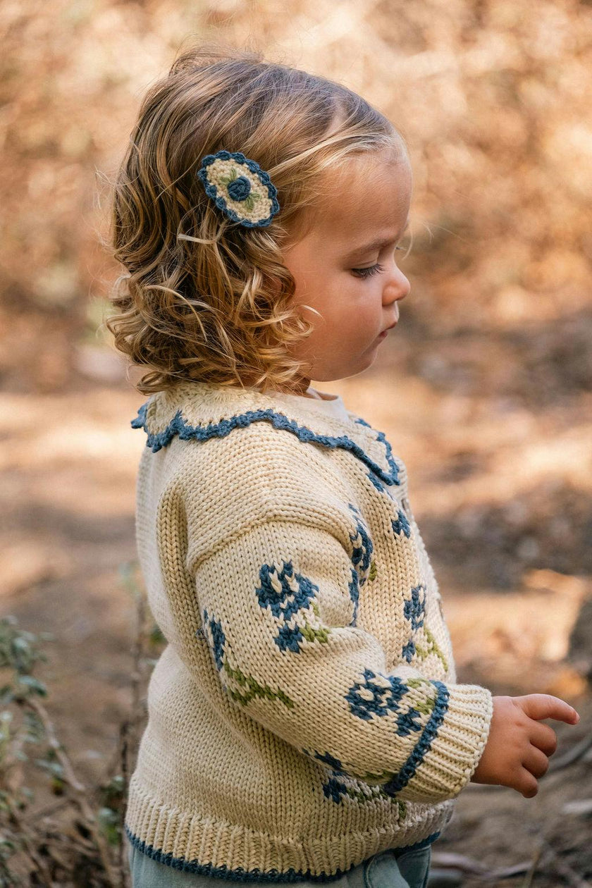 Ines Cardigan in Midnight Bloom