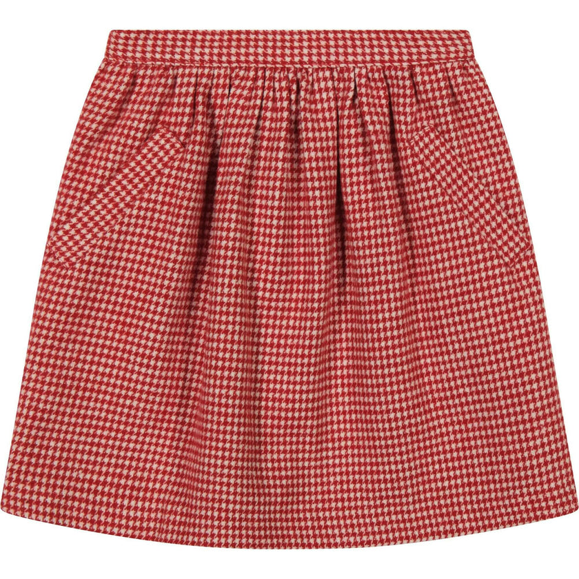 Kiki Houndstooth Check Pocket Skirt, Stripes
