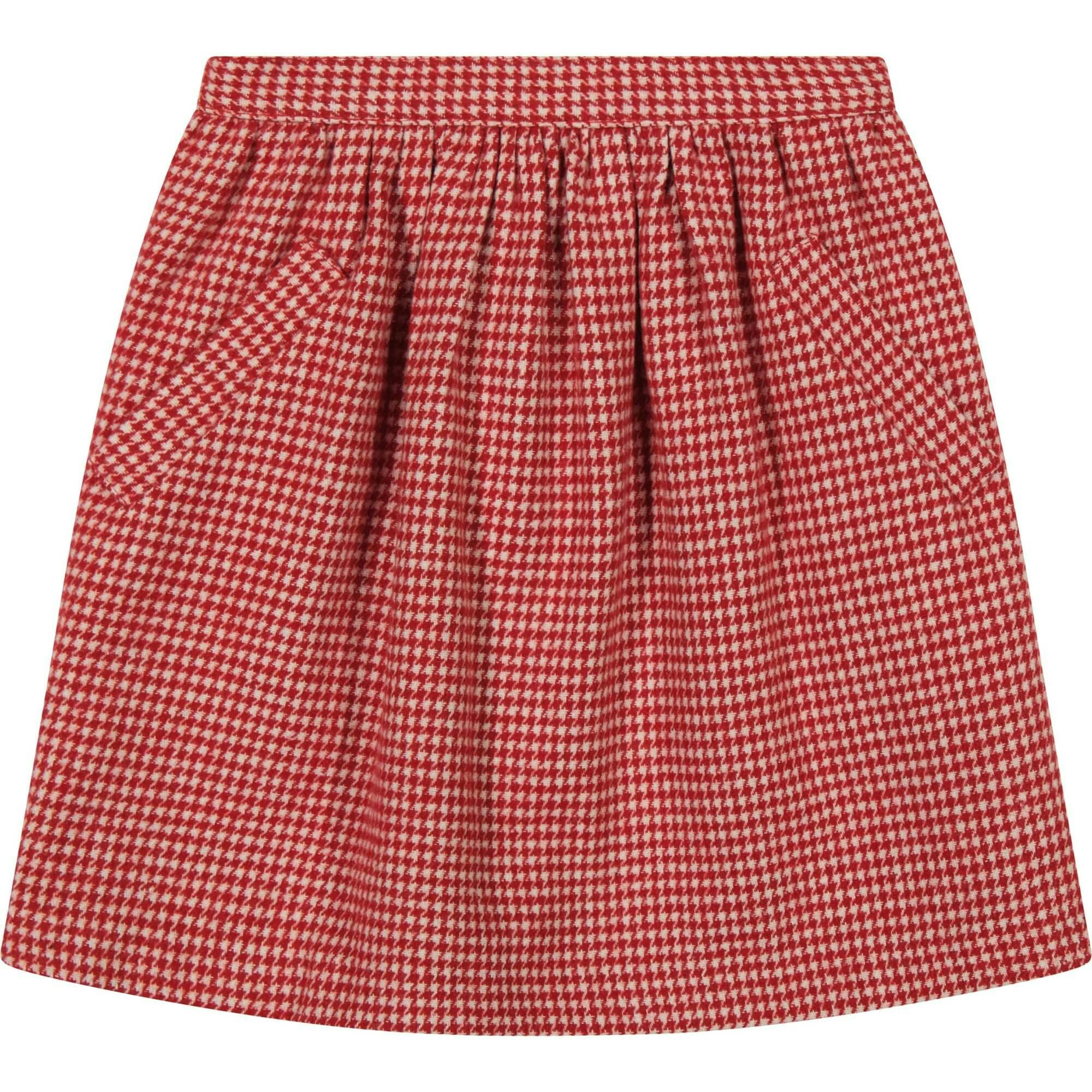 Kiki Houndstooth Check Pocket Skirt, Stripes