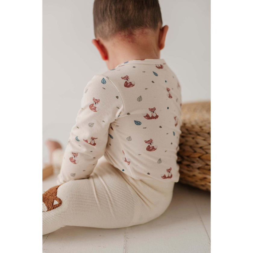 Baby Long Sleeve Bodysuit Footprints