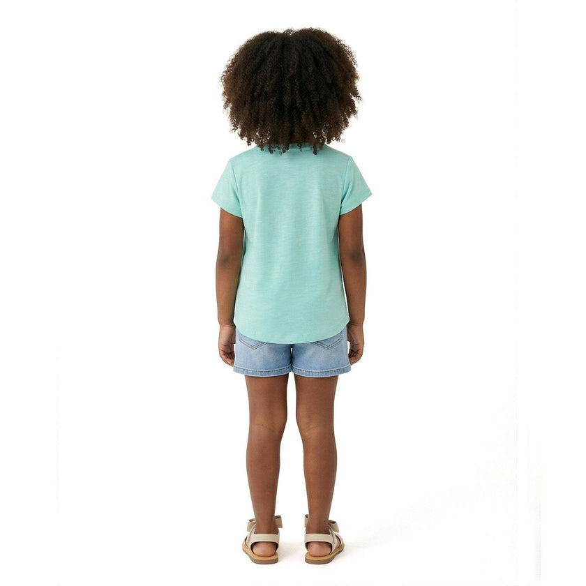 Girls Emroidered Tee | Sparkle Bloom