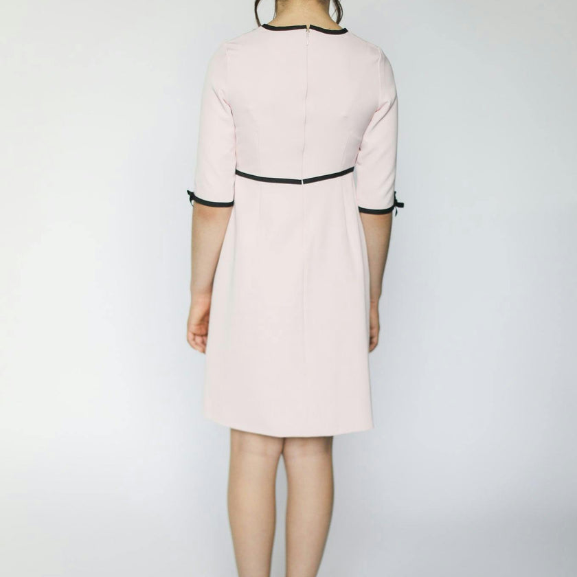 Anais bow dress (blush pink)
