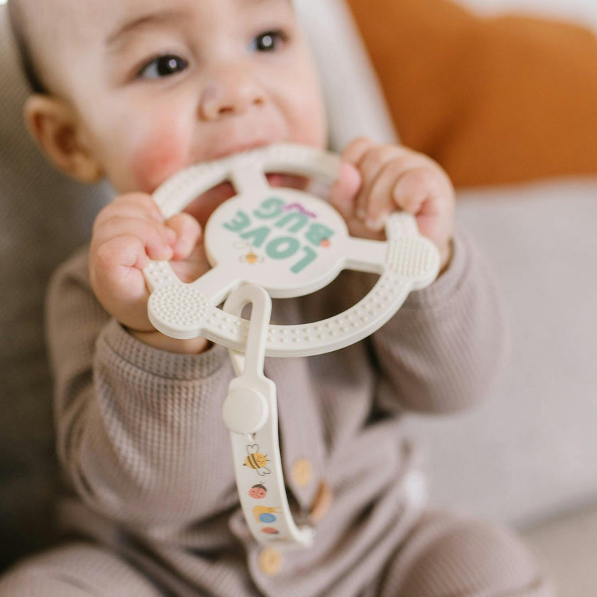 Studio Oh! Silicone Teether Ring With Detachable Clip