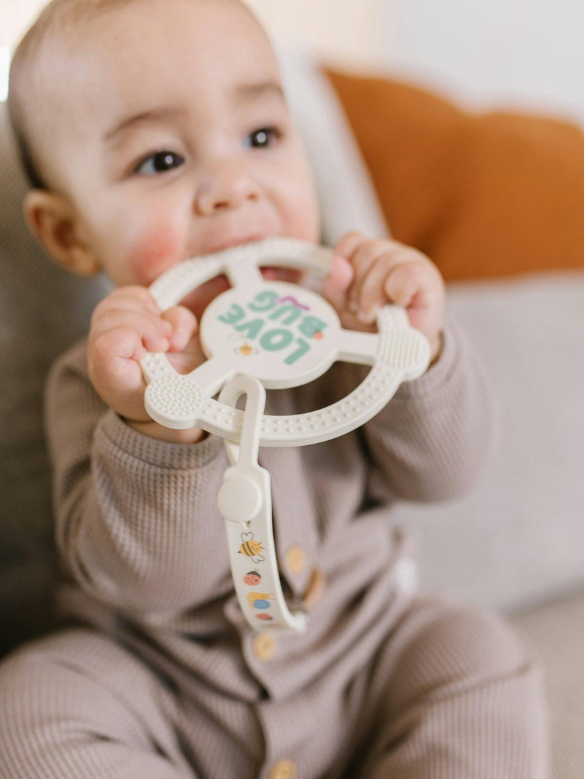 Studio Oh! Silicone Teether Ring With Detachable Clip