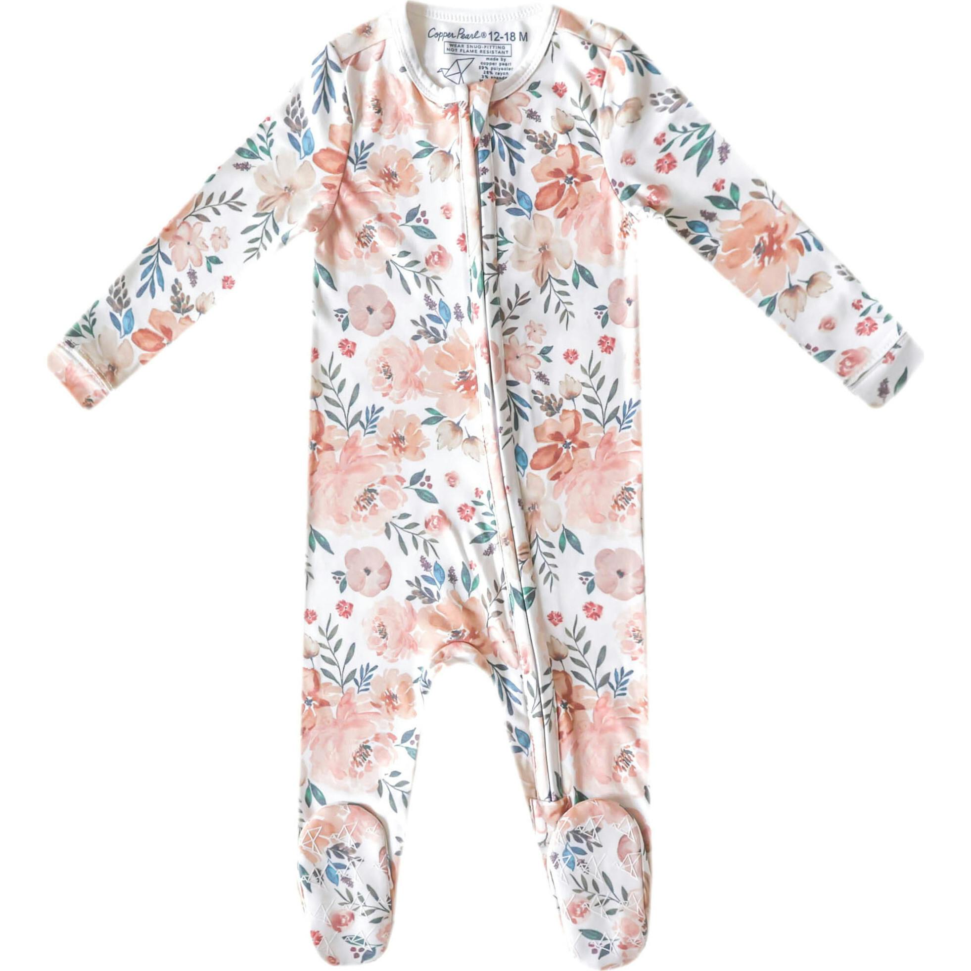 Autumn Print 2-Way Zip-Up Footie, Multi