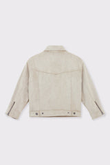 Faux Suede Trucker Jacket