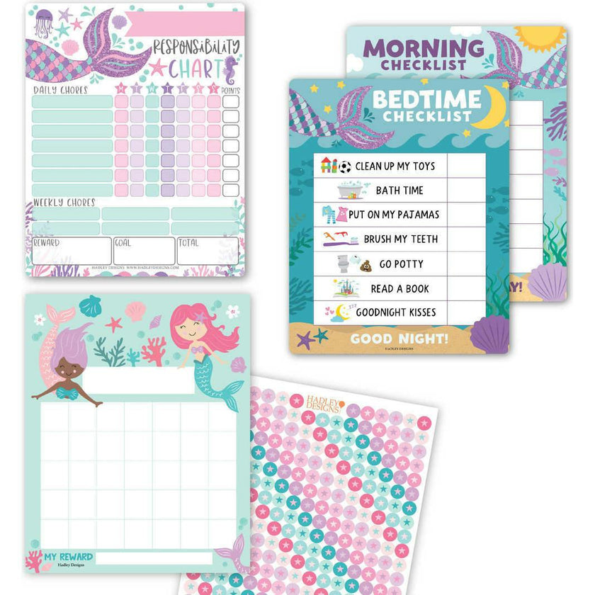 Mermaid Kids Chore Chart