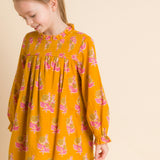 Smocked Long Sleeve Dress