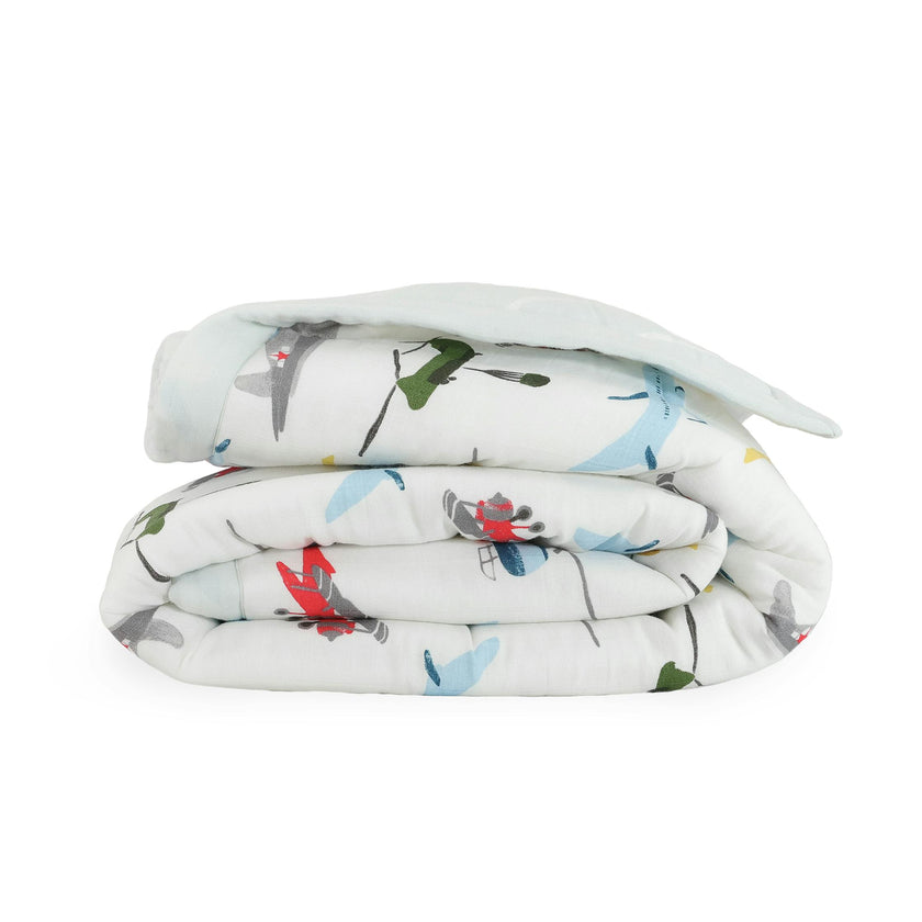 Cotton Muslin Toddler Comforter - Air Show