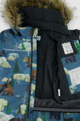 Two Piece Discover Snowsuit Blue Bear Print