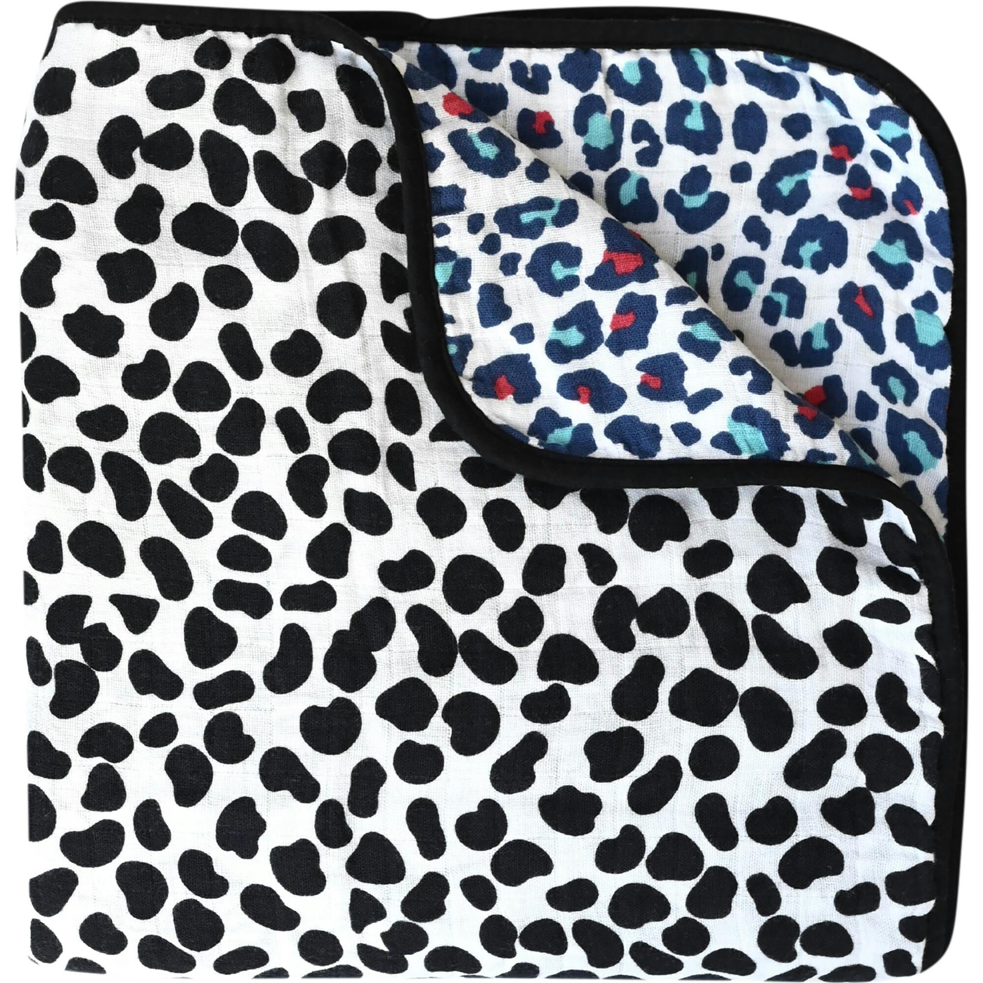 Animal Print Muslin Triple-Layer Reversible Blanket