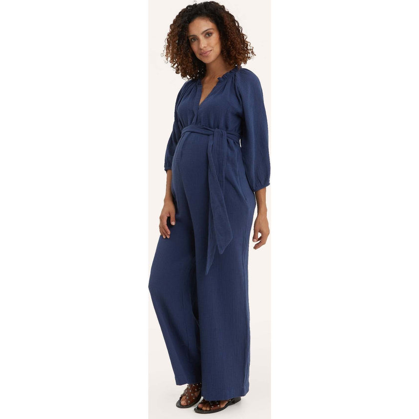 Alma Nursing Jumpsuit, Blue