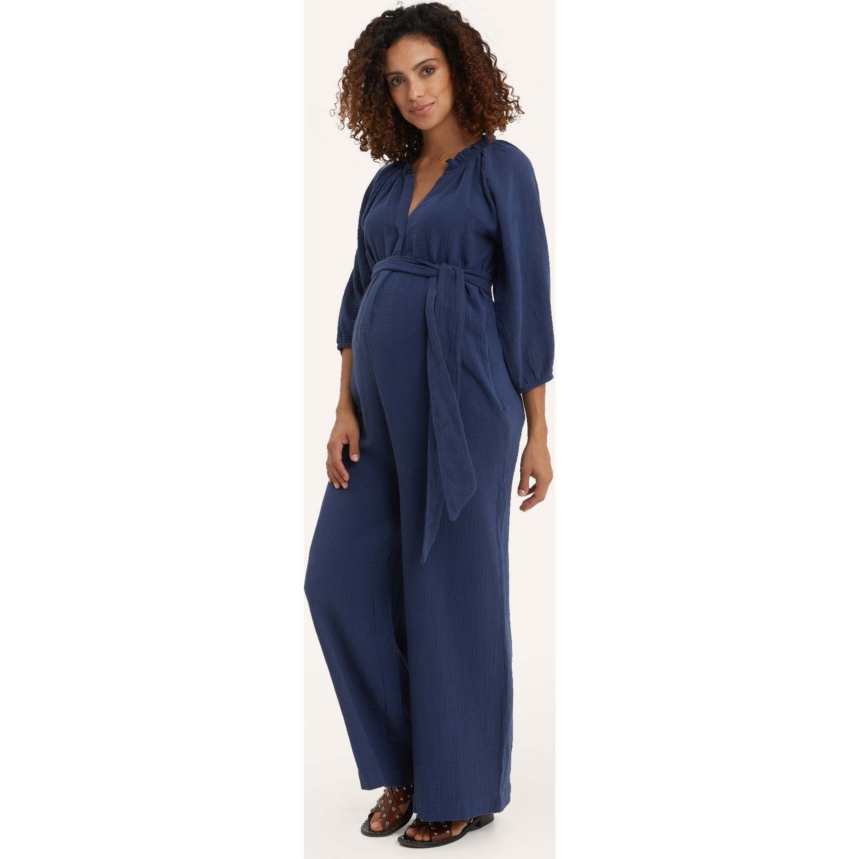 Alma Nursing Jumpsuit, Blue