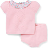 Baby Floral Collar Matching Set