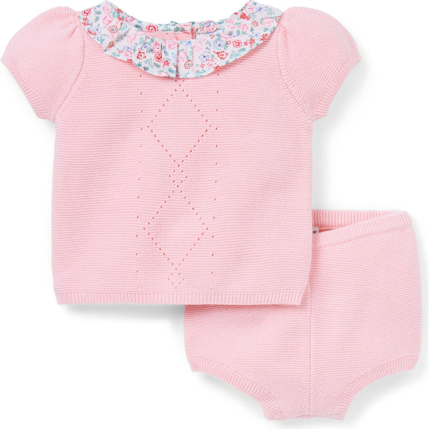Baby Floral Collar Matching Set
