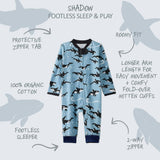 SHADOW Sleep & Play Baby Pajamas for Boys & Girls