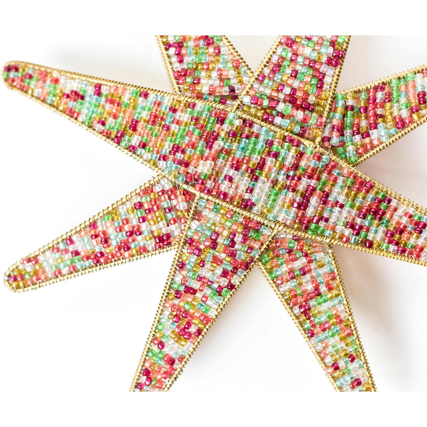 Multi Beaded Star Large Tree Topper