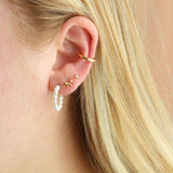 Freshwater Pearl Huggie Post Hoop Earrings