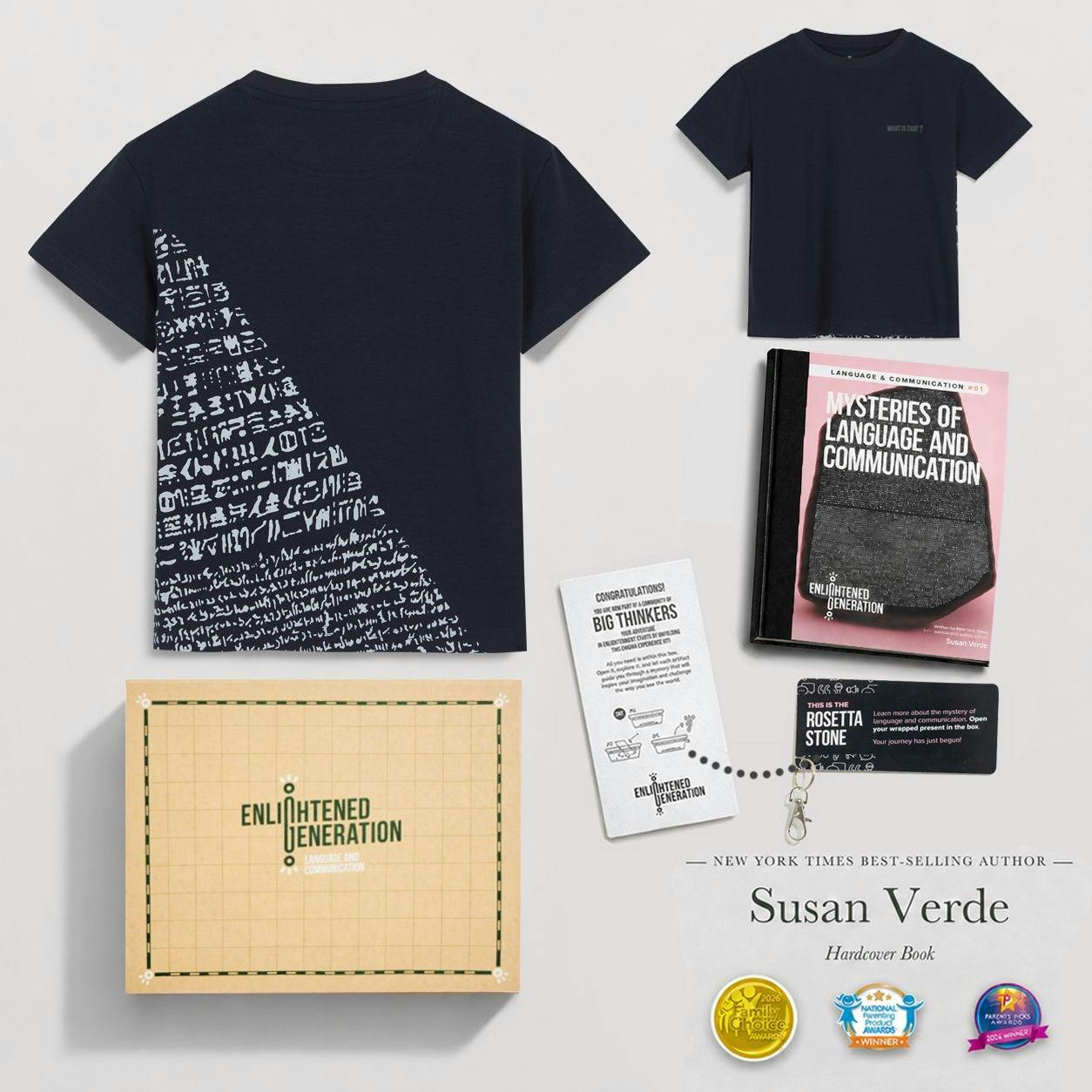 Rosetta Stone Secret Script Gift Box with Kids Tee, Book, and Activities