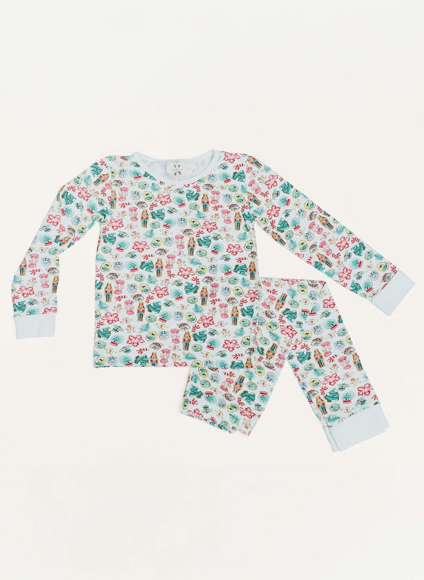 Children's Two Piece Organic  Pajamas - Santa's Cookies