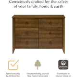 Sprout 6-Drawer Double Dresser in Natural Walnut