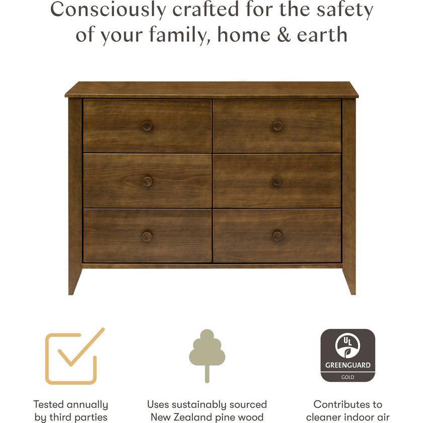 Sprout 6-Drawer Dresser (48") in Natural Walnut