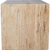 Felix 15" Contemporary Natural Marble Handmade Cube End Table