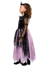 Girls' Purple and Black Gothic Queen Costume