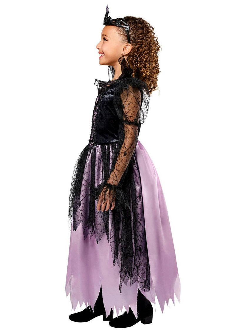 Girls' Purple and Black Gothic Queen Costume
