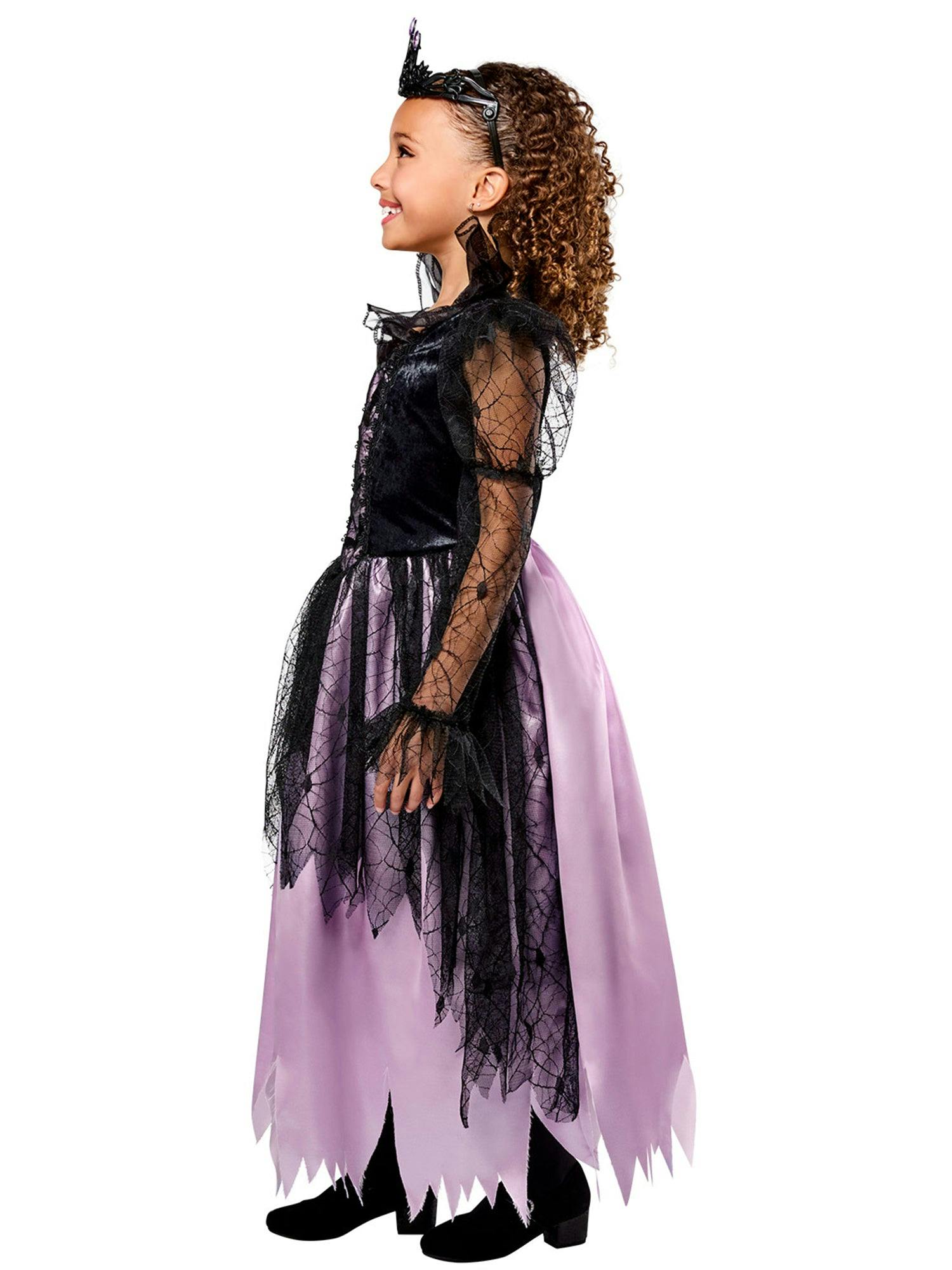 Girls' Purple and Black Gothic Queen Costume