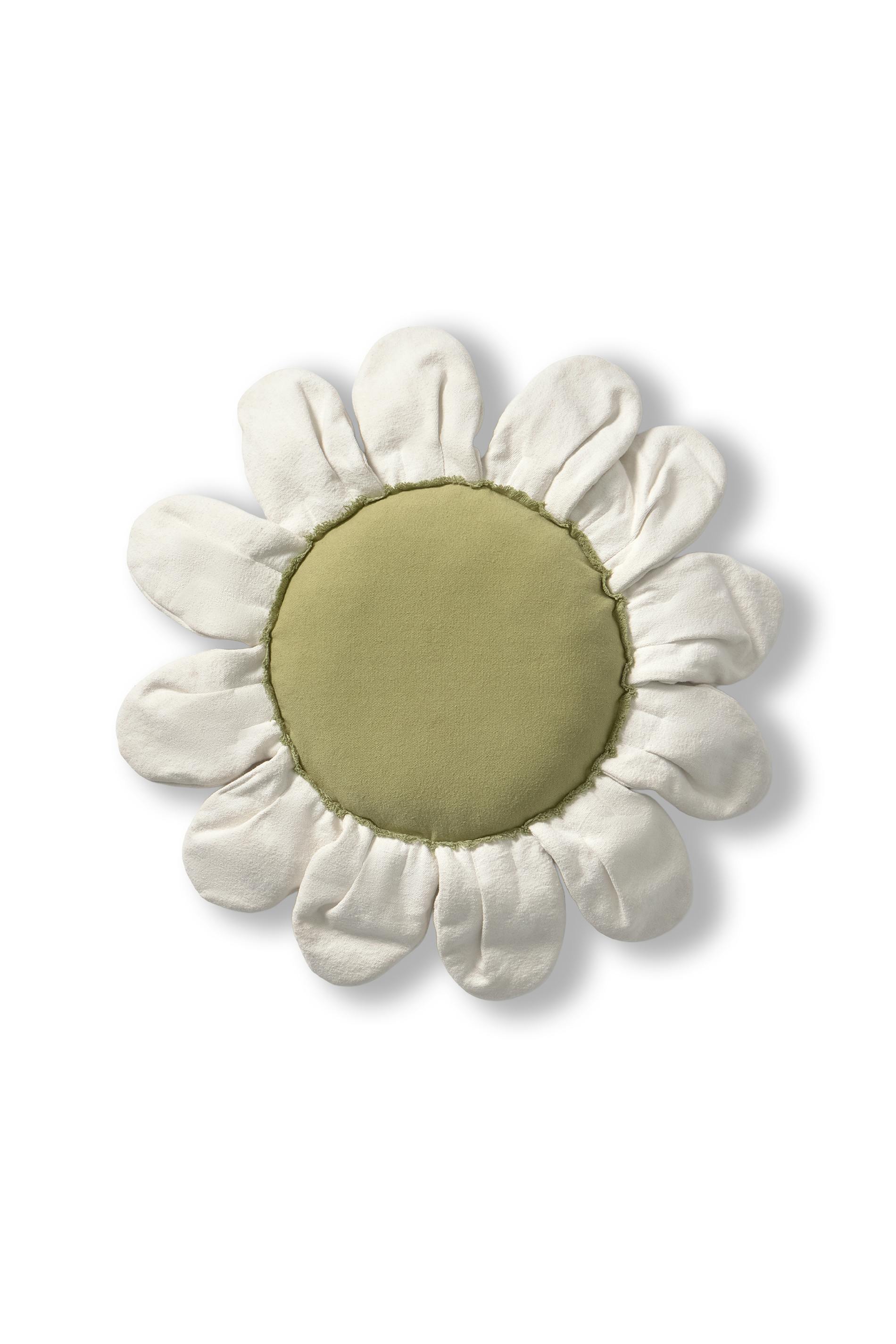 Floor Cushion White Daisy