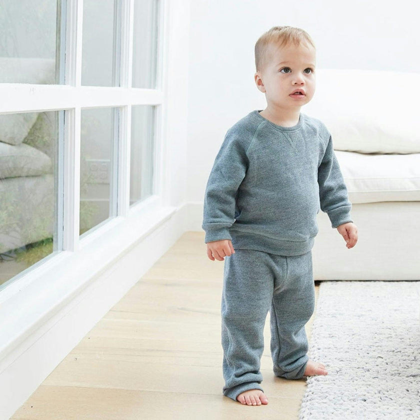 Heathered Vintage Sherpa Sweatshirt and Sweatpant Set