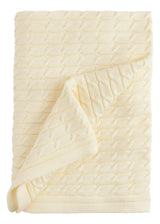Cable Knit Blanket - Yellow