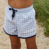 Boys Oasis Blue Gingham Boardie