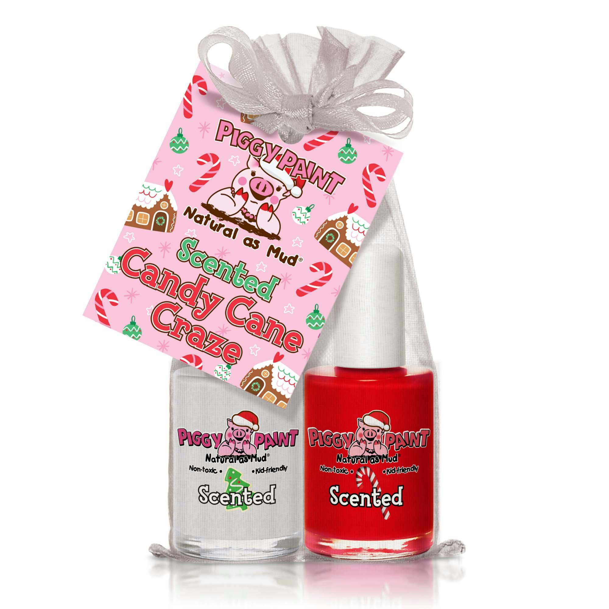 Scented Candy Cane Craze Gift Set - Kids Non-toxic Nail Polish