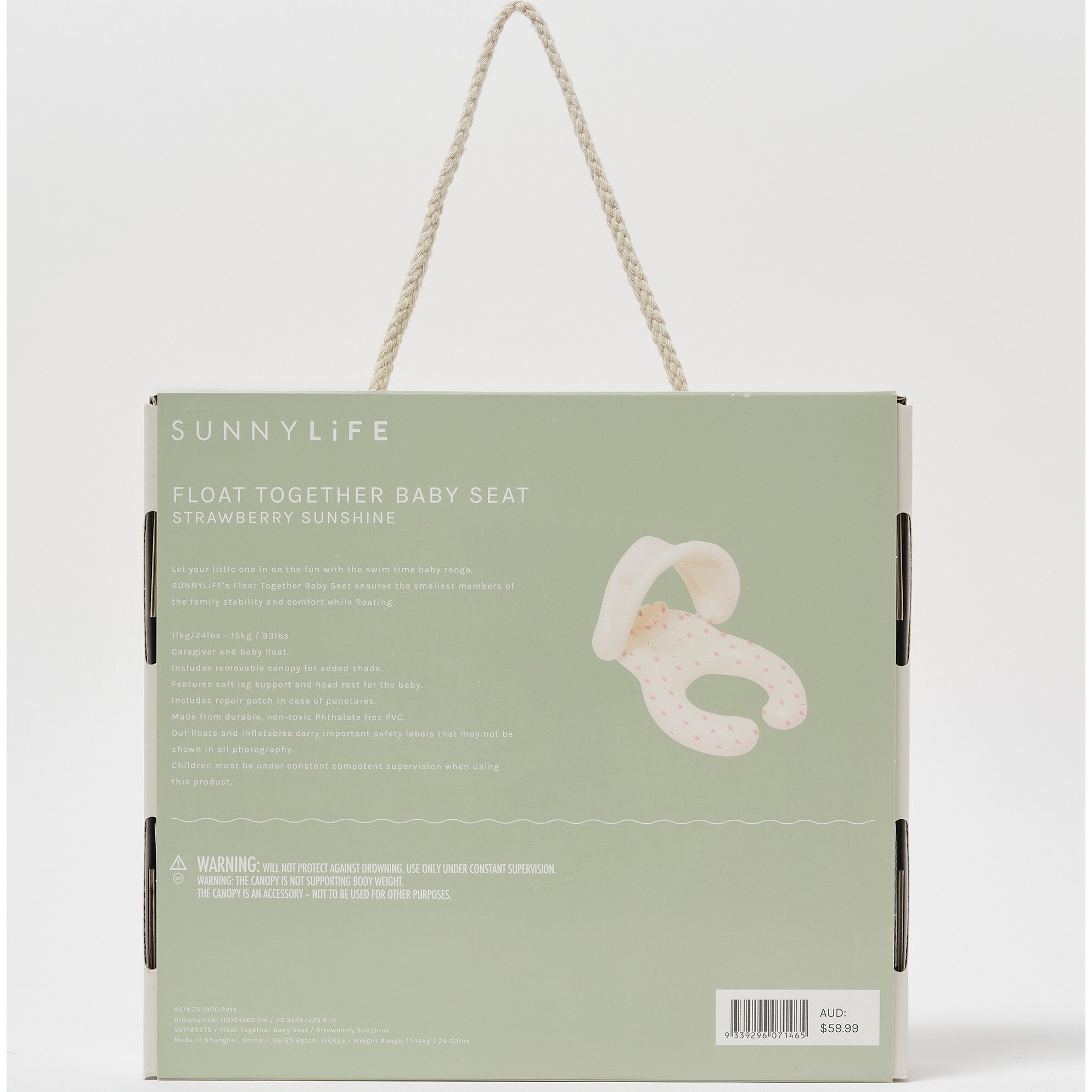 Float Together Baby Seat: Strawberry Sunshine
