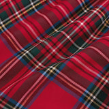 Red Tartan Plaid French Terry Quarter Zip Sweatshirt