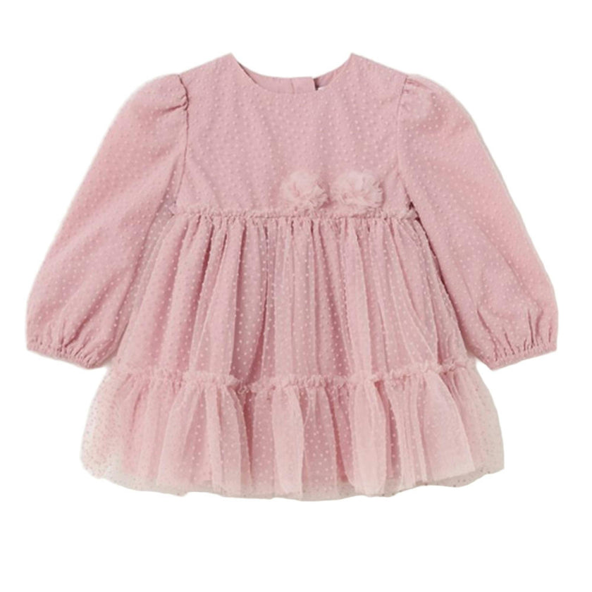 Pink Rose Ruffle Dress