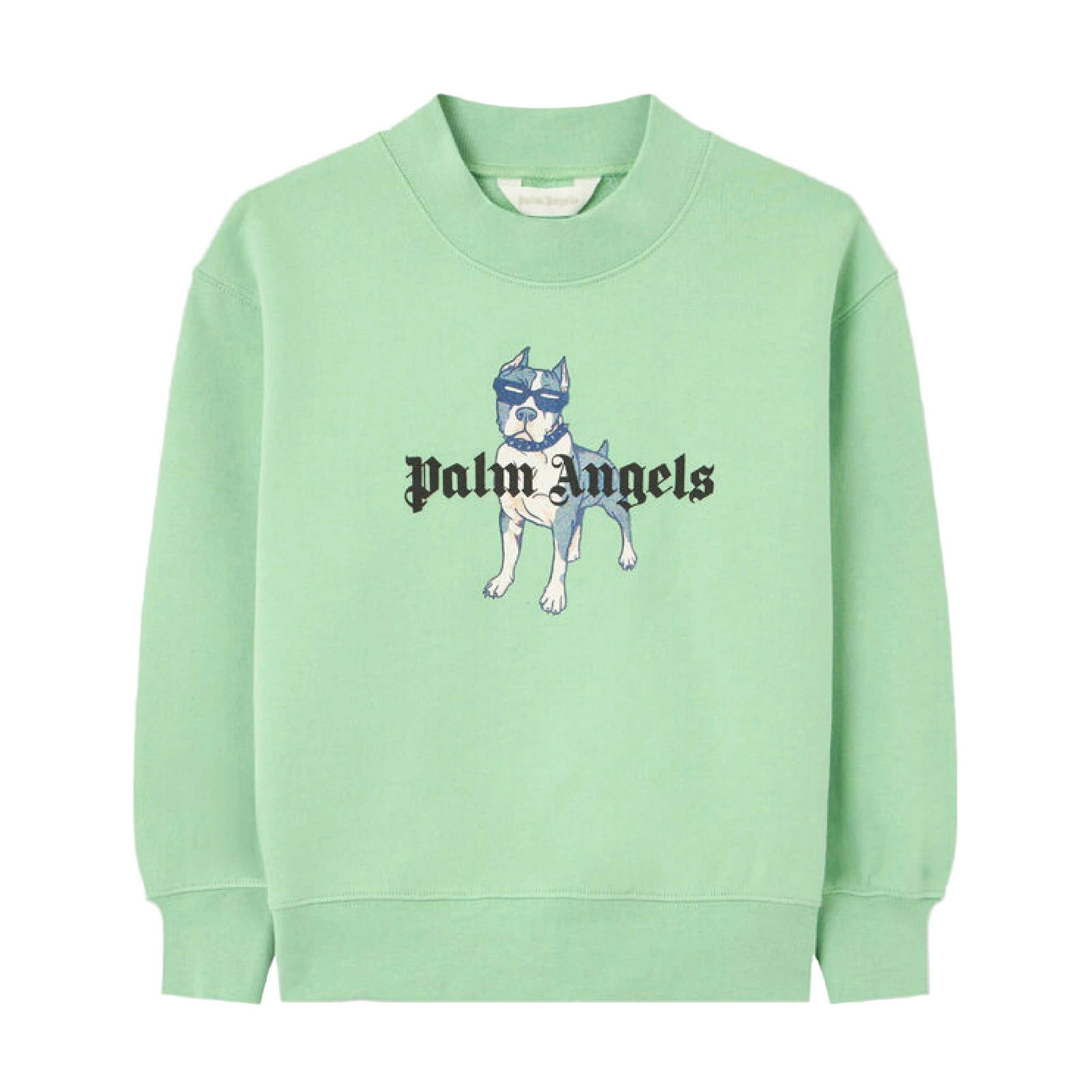 Green Palm Dog Graphic Sweatshirt