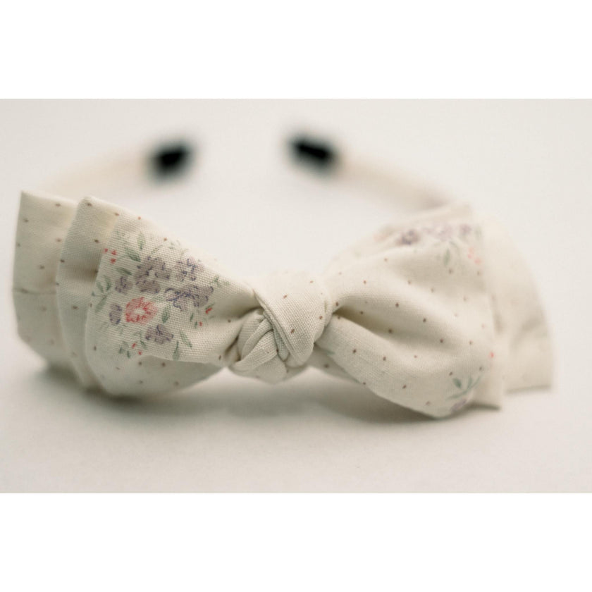 Three Little Bows Headband | Petite Meadow Dots