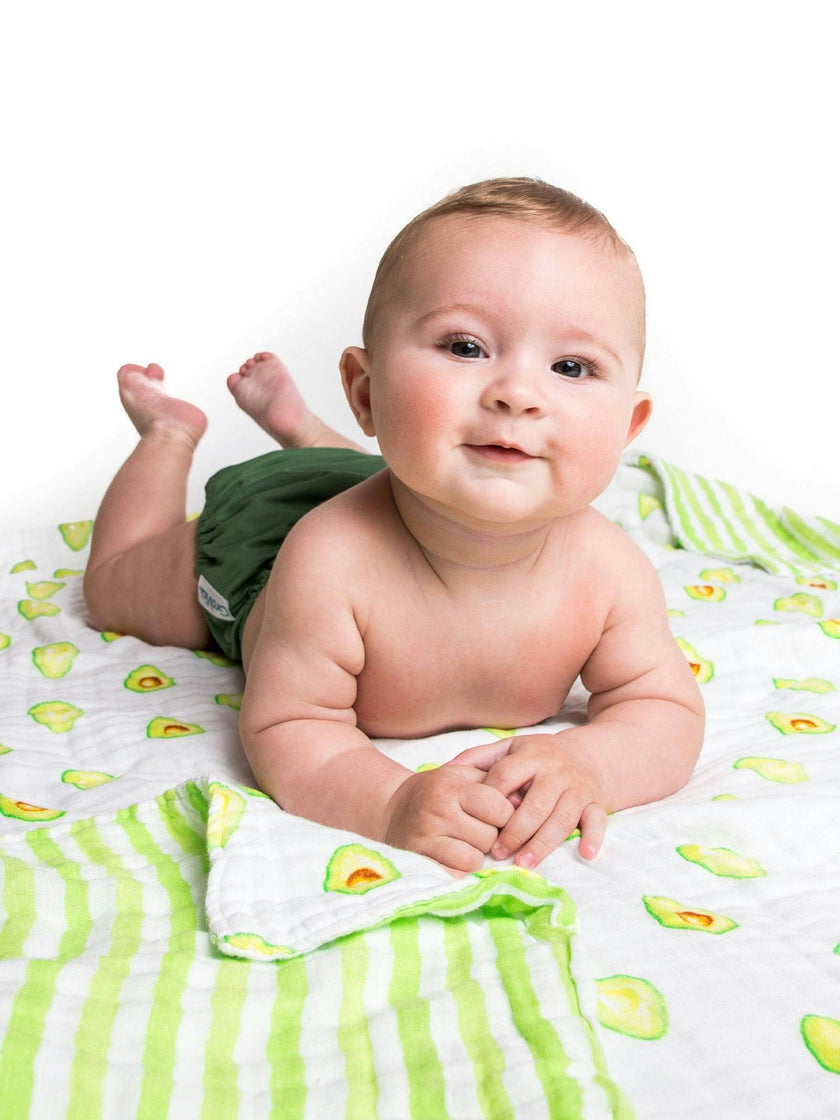 Organic Muslin Four-Layer Reversible Snug Blanket