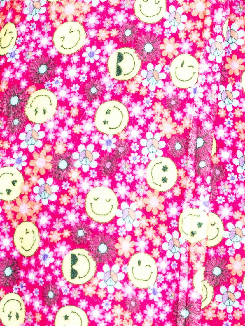 Spring Flowers Plush Spa Headband with Bow