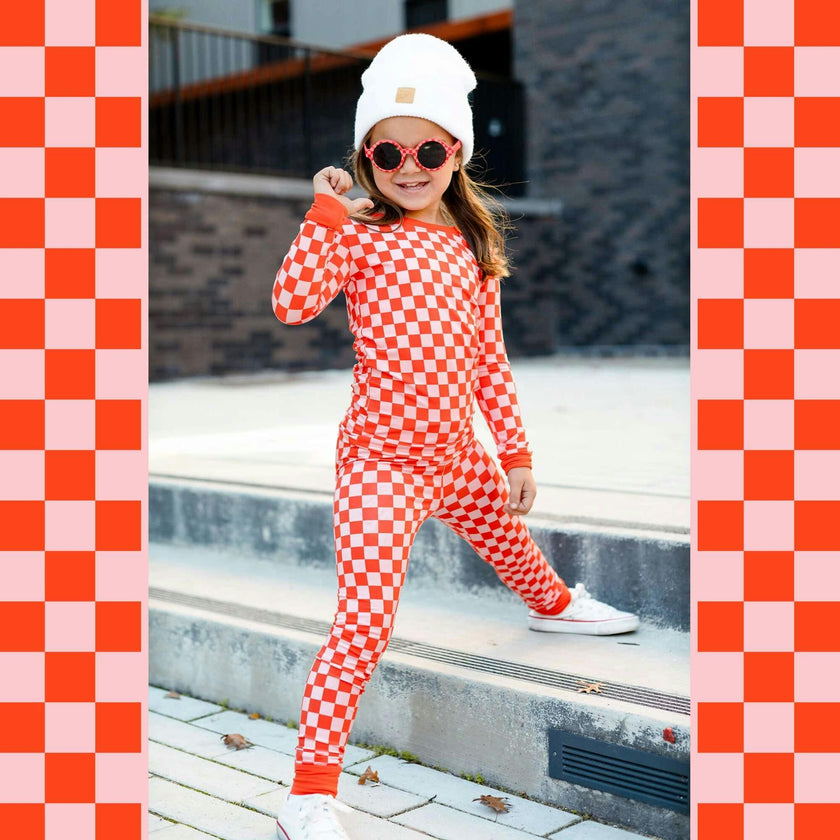 Pink Checked Out 2 Piece Pajama Set