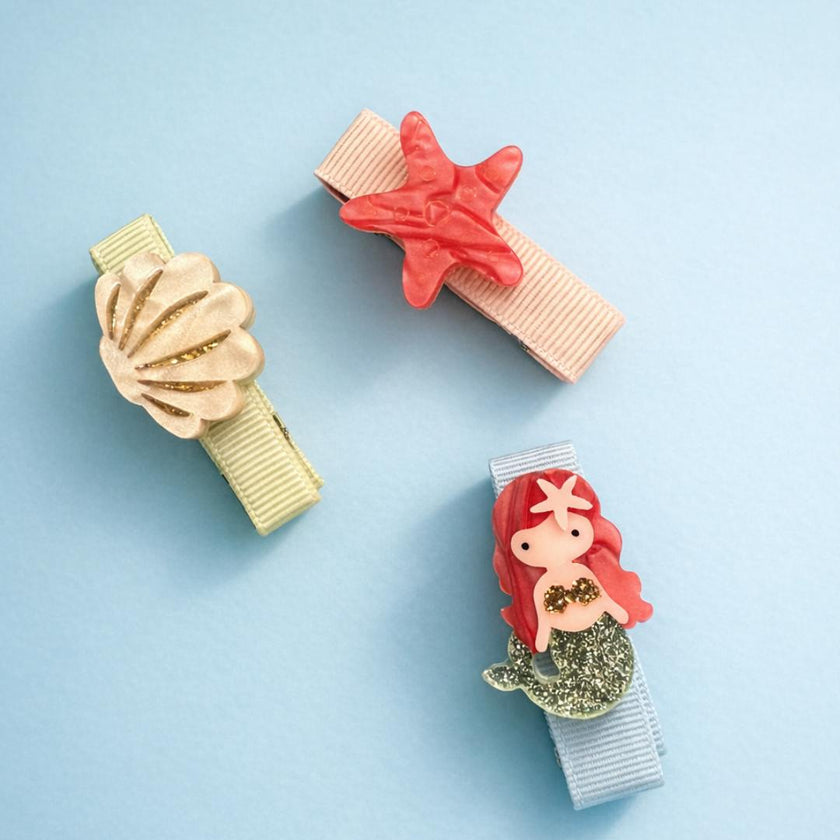 Little Shell and Mermaid Hair clips -SUM