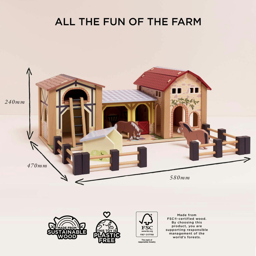 Wooden Farmyard Stables